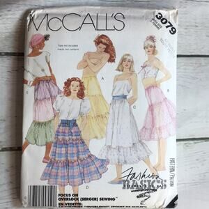 Vintage 1987 McCall's Sewing‎ Pattern 3079 Boho Petticoats & Skirts Size X-Small